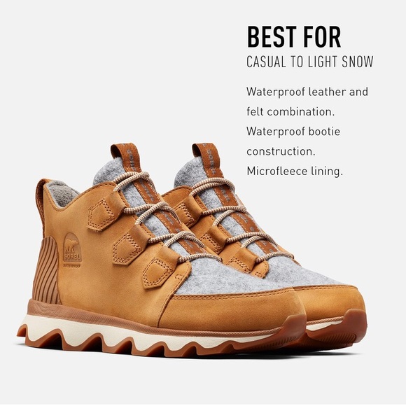 Sorel camel colored boots- worn ONCE. Excellent condition. - Picture 2 of 8